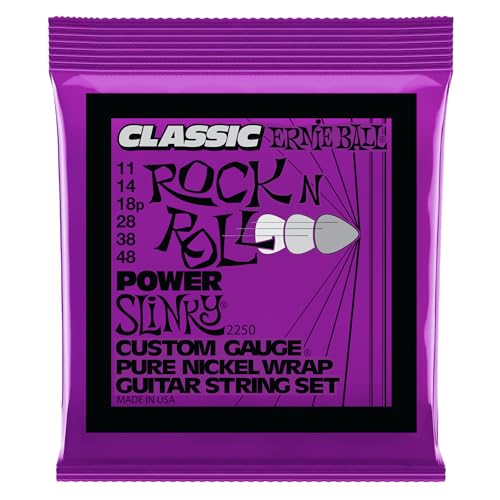 Image of Ernie Ball Power Slinky Classic Pure Nickel Electric Guitar Strings, 11-48 Gauge (P02250)