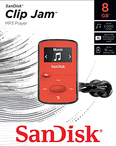 Image of SanDisk Clip Jam 8GB MP3 Player - Red