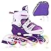 JIFAR Inliner Für Kinder Verstellbare Inline Skates mit Beleuchteten Rädern Rollschuhe Outdoor Schuhe mit Rollen für Kinder Mädchen Jungen Inline Skates für Kinder Größenverstellbar von 30 bis 37