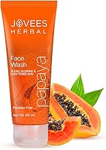 Jovees Herbal Papaya Face Wash For Glowing and Clear Skin with Papaya & Bilberry fruit Ext | Gentle Cleanser For Brightens Skin, Removes Pigmentation & Dark Spots | Suitable For All Skin Types - 120ML