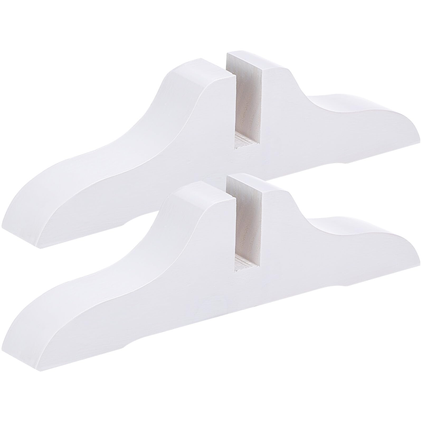 Base de séparation pliante en bois massif pour paravent blanc x2