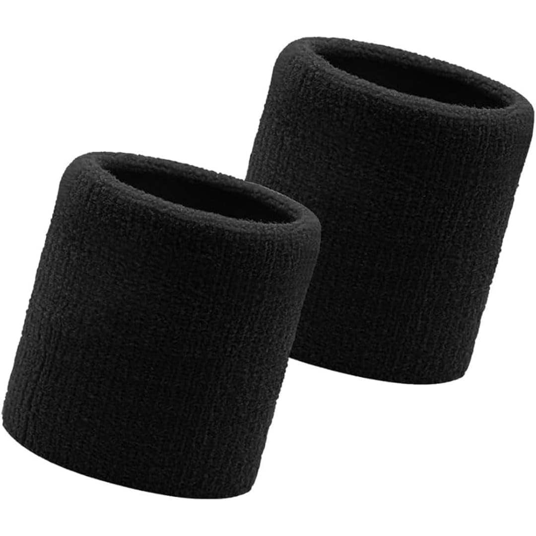 V N Traders Wrist Band for Men & Women 3 Inch - Wrist Sweat Band (Black) 1 Pair (B0C8BPXXFX) Amazon Price History, Amazon Price Tracker