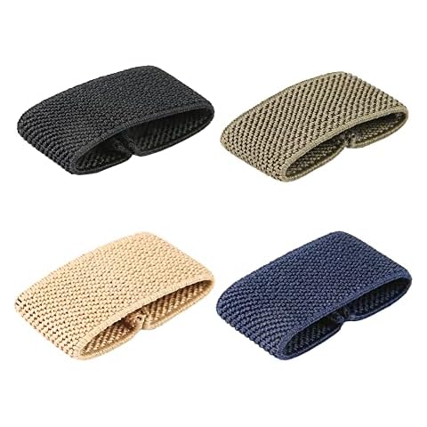 HugeDE 8 Pcs Elastic Webbing Belt Loop Keeper Duty Belt Keepers Backpack Strap Keeper Belt Loop Stays Belt Retainer for Wide Canvas Belt Cover