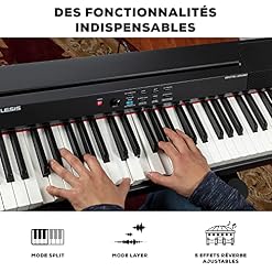Alesis Recital Grand – Piano numérique 88 touches de taille authentique à mécanique graduée à marteau, 16 sons de… - Les Beatles, Paul McCartney, John Lennon, RIngo Starr, George Harrison Alesis Recital Grand – Piano numérique 88 touches de taille authentique à mécanique graduée à marteau, 16 sons de… – Image 4
