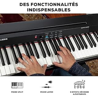 Alesis Recital Grand – Piano numérique 88 touches de taille authentique à mécanique graduée à marteau, 16 sons de… - Les Beatles, Paul McCartney, John Lennon, RIngo Starr, George Harrison Alesis Recital Grand – Piano numérique 88 touches de taille authentique à mécanique graduée à marteau, 16 sons de… – Image 4
