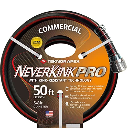 Neverkink Pro 5/8 x 50 Commercial Duty Durable Kink Free Garden Hose