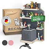 Sternfeld Magnetisches Tonie Regal für Toniebox & Tonies Hörfiguren - Vormontiertes Toniebox Regal mit Platz für 32 Tonies - Nachhaltiges Tonies Regal Kinderzimmer - Toni Regal mit abgerundeten Ecken