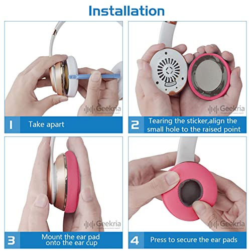 Geekria Repuesto Almohadillas para Beats Solo 2 (B0534) y Solo 3 (A1796) Auriculares Inalámbricos On-Ear, Almohadillas de Reparación (Pop Indigo) miniatura 5
