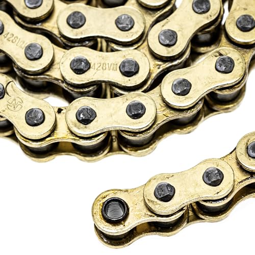Cadena dorada 428 X-Ring NICHE de 126 eslabones para evitar el desgaste 2