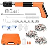 Pistola de uñas Beton, clavadora Beton, pistola de clavos manual, 5 velocidades pistolas neumáticas para acero y hormigón, pistolas de uñas, con guantes de gafas, caja de herramientas, con 200 clavos