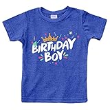 Birthday boy Shirt Happy First 1st 2nd 3rd 4th 5th Toddler Boys Year Old Crown (Charcoal Blue, 6 Years)