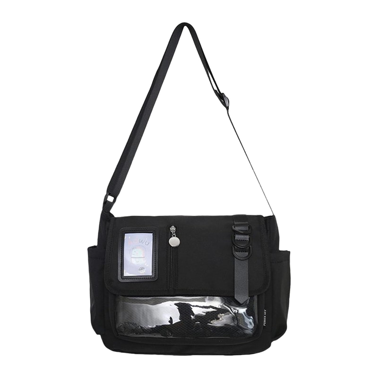 Yanwuwa Girls Black Lovely Itabag Clear Crossbody Bag Fashion Shoulder Bag Commuting Japanese Styles Messengers For Daily Lovely Itabag