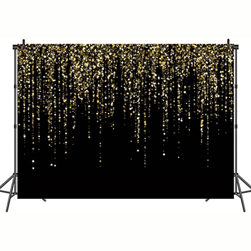 Fondo Fotográfico 7x5 pies Negro y Dorado miniatura 6