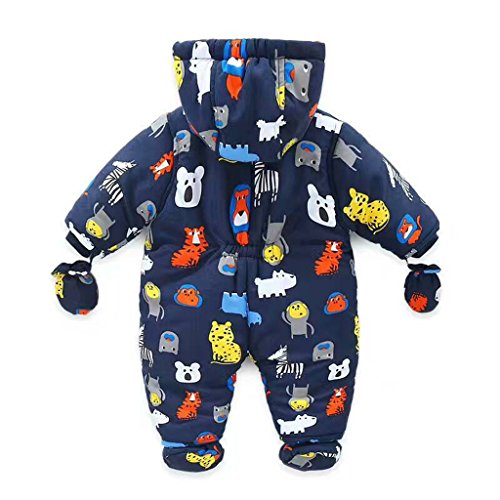 Baby winteroverall met capuchon rompers met handschoenen en voetjes meisjes jongens warme kledingset - Image 3