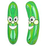 ArtCreativity 36 Inch Pickle Inflates, Set of 2, Inflatable Food Toys with a Cute Smile, Fun Birthday Party Decorations Supplies, Durable Water Pool Toys for Kids, Fun Pickle Party Favors