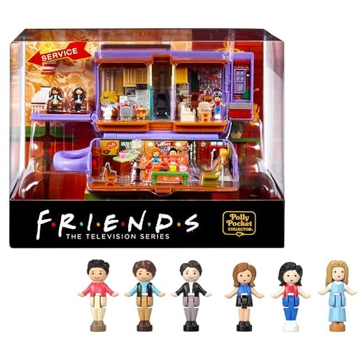 Polly Pocket Friends Compact Playset with 6 Character Dolls & 9 Accessories, Coffee Cup Exterior, Collectible Toy