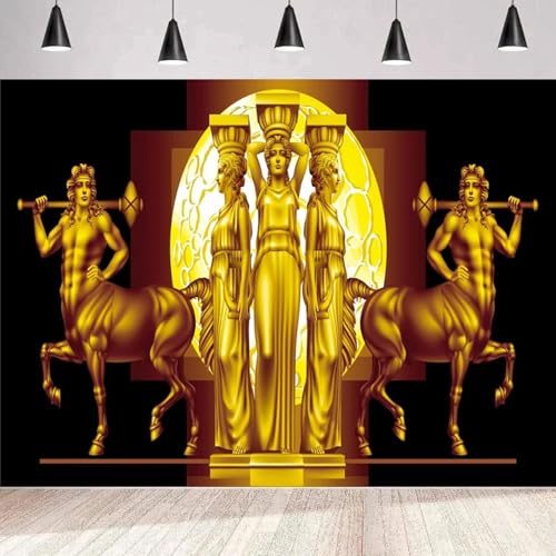 Fondo de fotografía de mitología Antigua Fantasía Cariátides y centauros Fondo Banner de Pared Banner Decoración