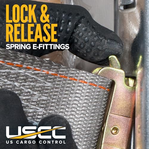 US Cargo Control E Track Cam Buckle Straps (10-Pack), 2 Inch x 16 Foot E Track Straps with Cam Buckle and Spring E-Fittings, 2,500 LBS Break Strength, Easy-to-Use Tiedowns in Vans and Trailers by US Cargo Control - Image 5