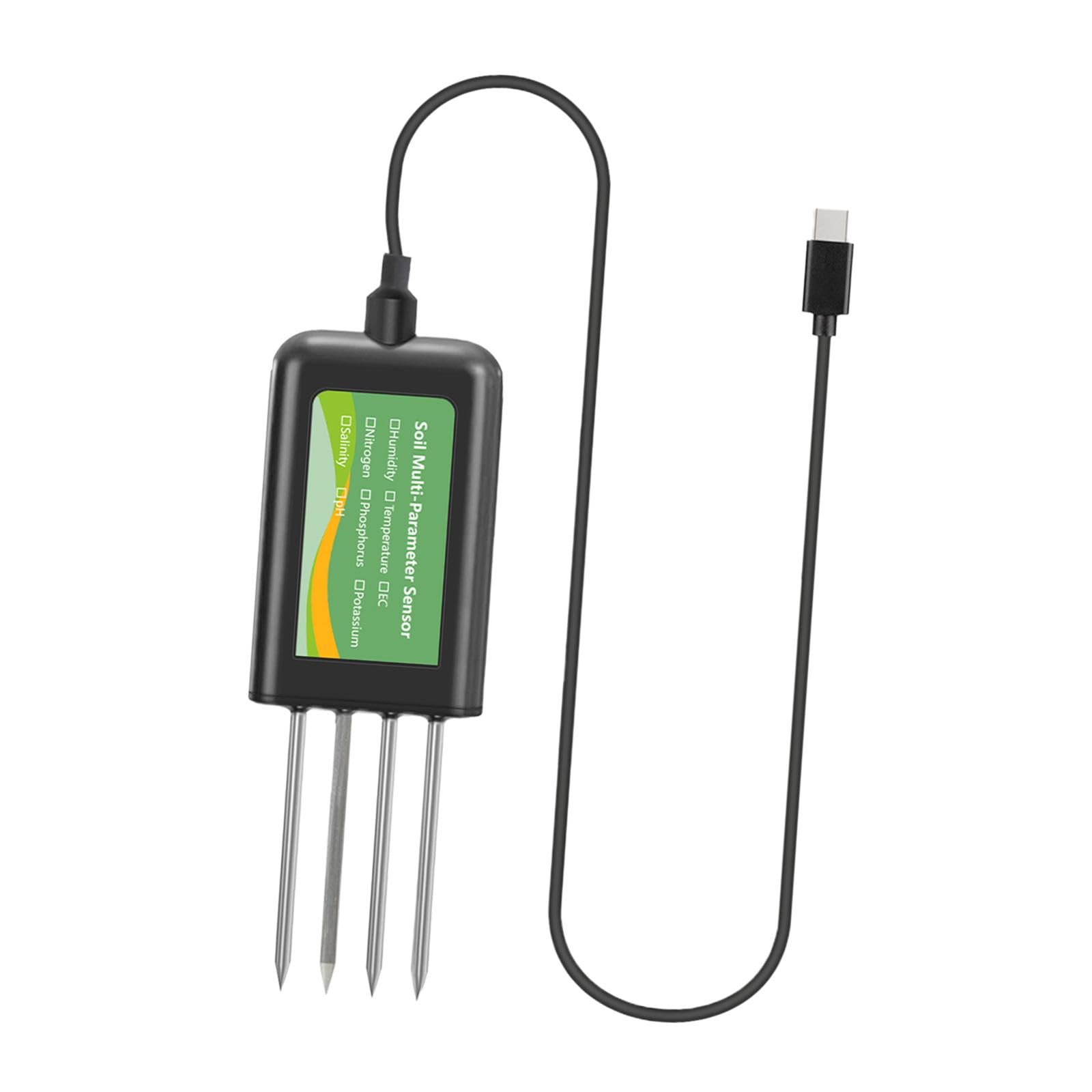 Medidor de Humedad Del Suelo, Higrómetro Digital, Medidor de Temperatura, Humedad Y PH para Uso en Exteriores.