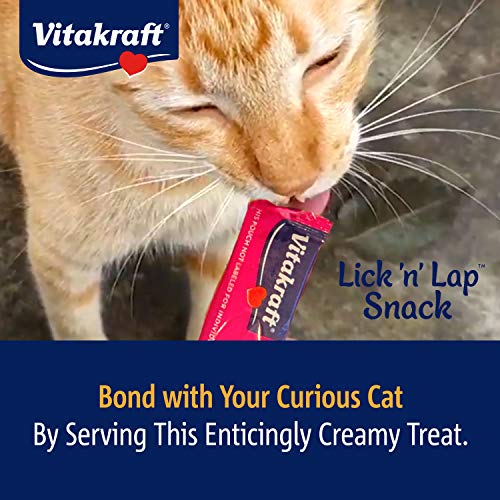 Vitakraft Lick ‘n’ Lap Salmon Flavor Cat Treats, Highly Palatable Wet Pet Snack, 4 Packs of 5 Grab-n-Go Squeeze Tubes… - Image 5