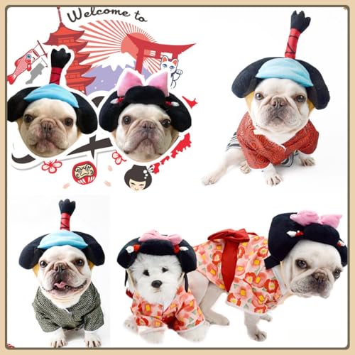 Disfraz japonés para perro MANON ROSA Kimono L miniatura 3