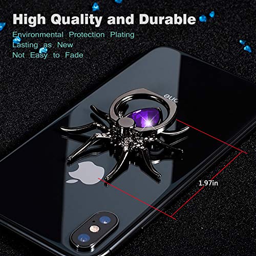 Spider Phone Ring Holder Stand, Allengel Animal Phone Ring Finger Grip Rhinestone Phone Kickstand For All Smartphone (Purple) #TOP5