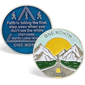 Sobriety Coin AA Chips and Medallions Sobriety Chip Sobriety Gifts for Women Men Alcoholics Anonymous Gifts(1-12 Month) 19 519hHw8tV8L. SL500 . SS300