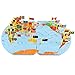 Carte du Monde en Bois Jouet Drapeau Drapeau Cognitive Jouet éducation précoce éducation Puzzle pour Cadeaux