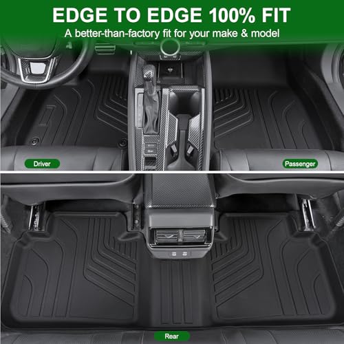 Image of Floor Mats for Honda Accord 2023-2025 2026 (Include Gasoline & Hybrid), TPE All Weather Durable Floor Liners Door Sill Guards for Honda Accord Accessories