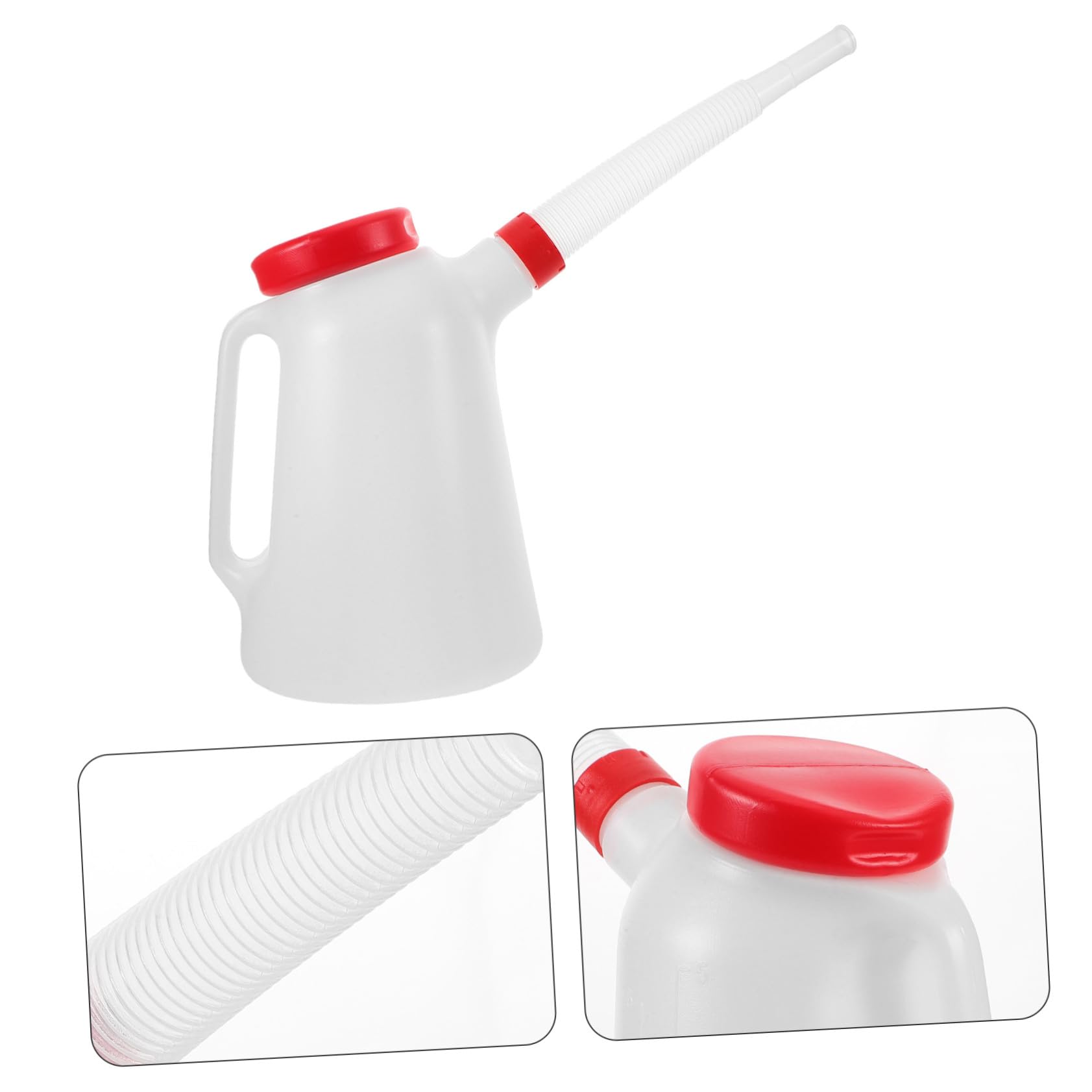 ORFOFE Broc Verseur Gradué Huile Moteur avec Long Bec pour Injection Précise Distributeur Huile Plastique pour Voiture Moto et Bateau Outil Multifonction pour Entretien Réutilisable
