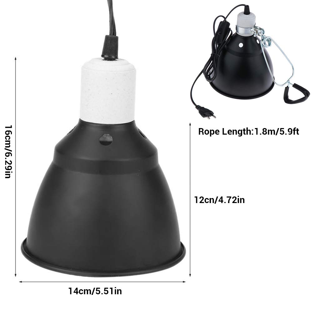 Tortue Lampe chauffante pour terrarium Lampe à pince Abat-jour pour animaux de compagnie Ampoules pour reptiles et lézards