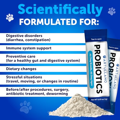 Image of Probiotics for Dogs - Support Gut Health, Itchy Skin, Allergies, Immunity, Yeast Balance - Dog Probiotics and Digestive Enzymes - 30 Sticks