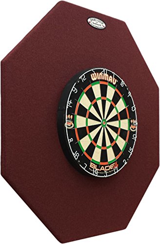 Dart-Stop 36 inch Burgundy Octagon Pro Dart Board Back Board | Wall Protector | Dartboard Surround