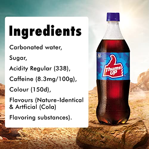 Image of Thums Up Cola Cold Drink | Soft Drink With Strong Taste | Spicy & Fizzy Cold Drink | Pet Bottle, 1 L