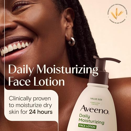 Aveeno Daily Moisturizing Face Lotion with Soothing Prebiotic Oat, Gentle Lotion Nourishes Normal to Dry Skin With Moisture, Sensitive Skin, Fragrance-Free, 12 fl. oz - Image 3