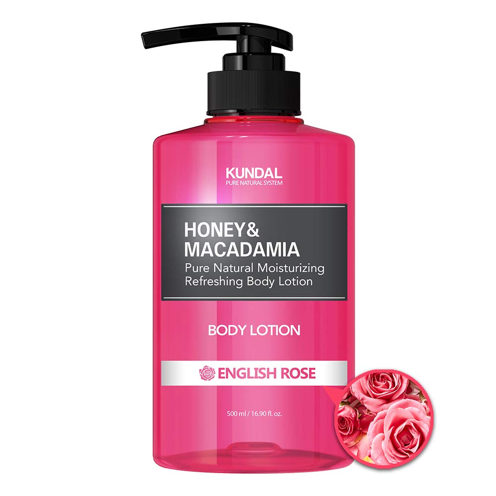 KUNDAL, Nemlendirici ve Besleyici Vücut Losyonu Honey & Macadamia Pure Body Lotion 500ml (English Ros