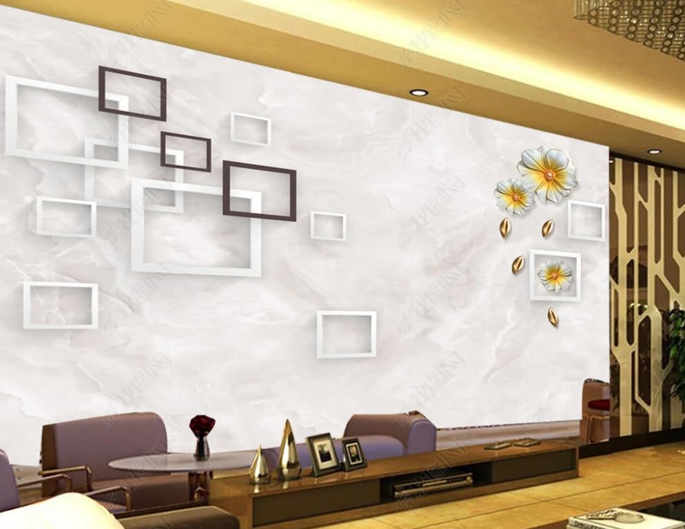 Papier peint intissé effet relief premium pour décoration de chambre moderne