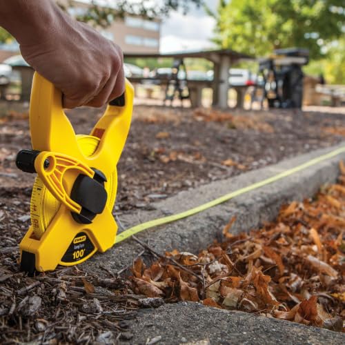 Image of STANLEY 100 Ft Tape Measure, Fiberglass Long Measuring Tape (34-790)