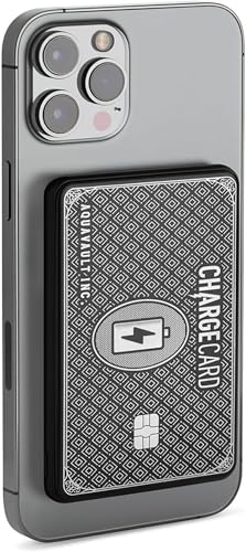 Aquavault ChargeCard (Black): Ultra-Slim 5000 mAh 20W Wireless Fast Charge Card Phone Charger -...
