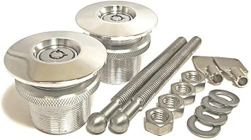 Quik-Latch QL-38L-LP / P مصقول زر ضغط قابل للإفراج عن غطاء محرك السيارة