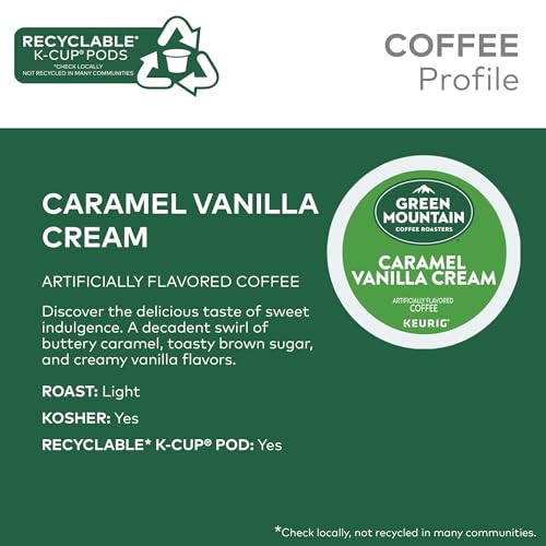 Green Mountain Coffee Roasters 5000196305 Caramel Vanilla Cream, Single-Serve Keurig K-Cup Pods thumb #2