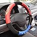 BDK Warner Bros DC Comics Wonder Woman Steering Wheel Cover - Car Accessories for Women, Superhero Heroine Gift Ideas, Original Red White Blue WonderWoman Logo, Universal Standard Fit 14.5-15.5 Inches
