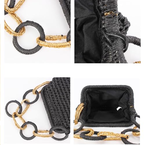 Bolso de Playa Straw para Mujer Tote Handbag Vacaciones miniatura 4