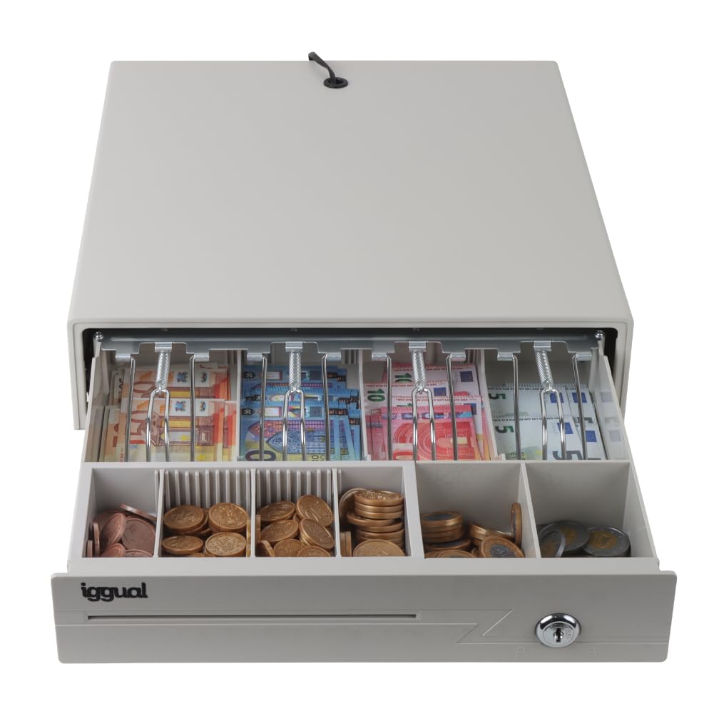 iggual Cajón portamonedas IRON-10W 38cm 4+6 blanco