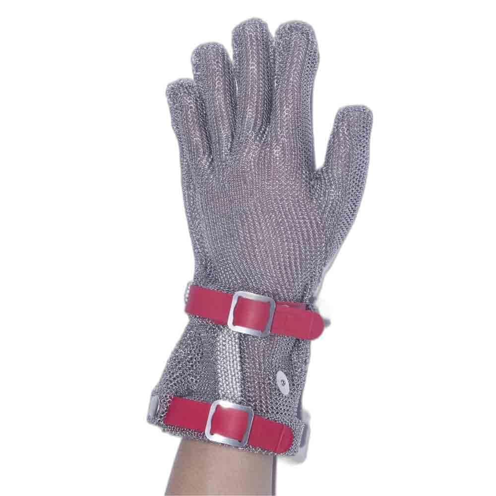 EPINOX Çelik Eldiven Uzun 8 cm Kırmızı, M Beden, (EL-UZR)