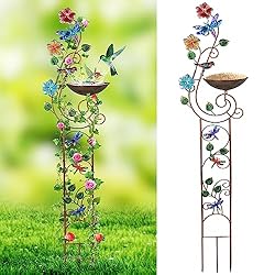 Outdoor decor ideas bird bath with trellis