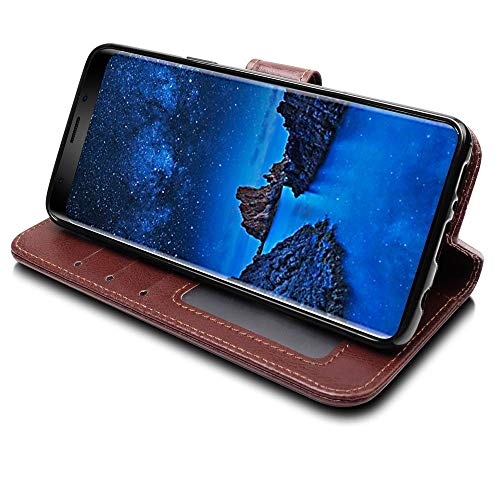 Image of SHINESTAR Redmi Note 5 Pro Flip Back Cover | PU Leather Flip Cover Wallet Case with TPU Silicone Back Case Cover for Redmi Note 5 Pro - (Classic Brown)