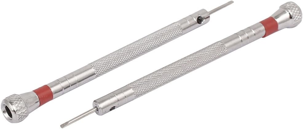 IIVVERR 91mm Long 1.2mm Width Flat Blade Slotted Screwdriver Watch Repairing Tool 2pcs (91 mm de largo 1.2 mm de ancho hoja plana ranurada destornillador reloj que repara la herramienta 2pcs