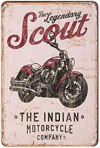 Letrero de metal vintage chic para decoración de motocicleta para el hogar, bar, cafetería, granja, tienda, garaje o club, 12 x 8 pulgadas
