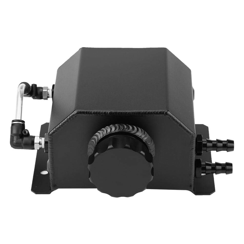 KIMISS Motore in lega di alluminio Serbatoio olio universale Serbatoio traspirante Serbatoio filtro di scarico gas di scarico(nero)